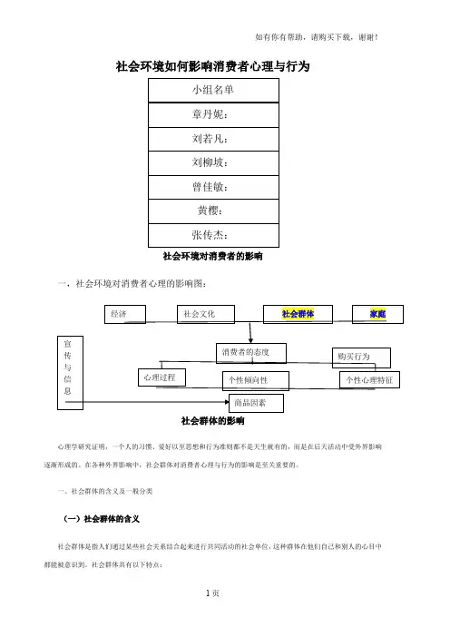 社会环境对消费者心理影响