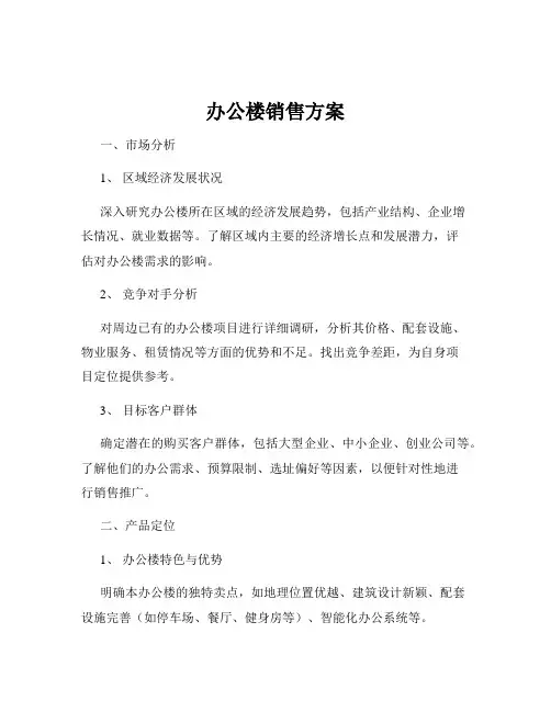 办公楼销售方案