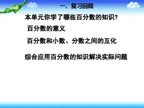 百分数(一)的整理与复习