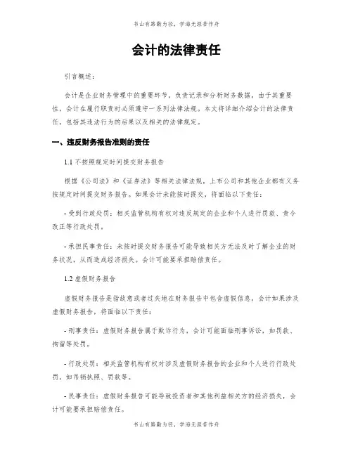 会计的法律责任