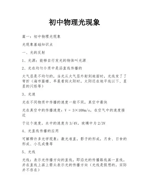 初中物理光现象
