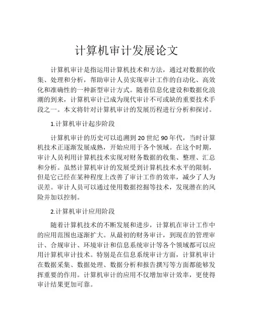 计算机审计发展论文