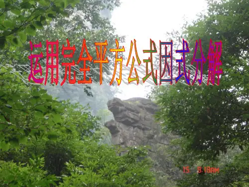 用完全平方公式分解因式课件