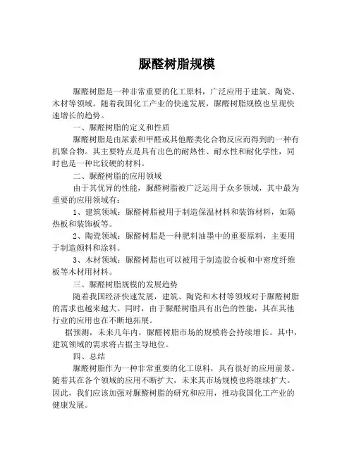 脲醛树脂规模