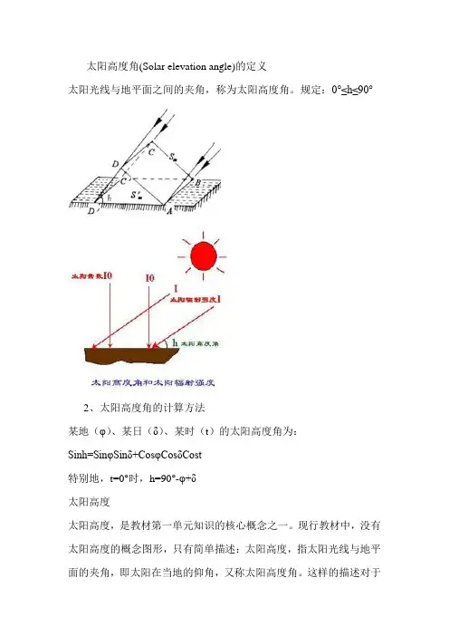 太阳高度角