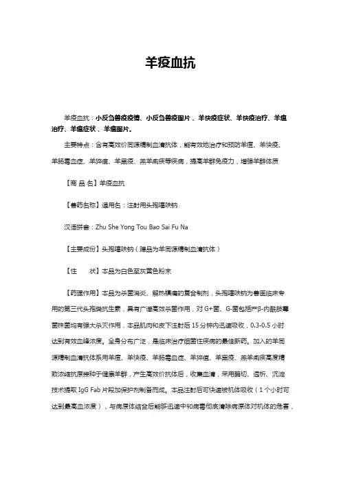 羊疫血抗