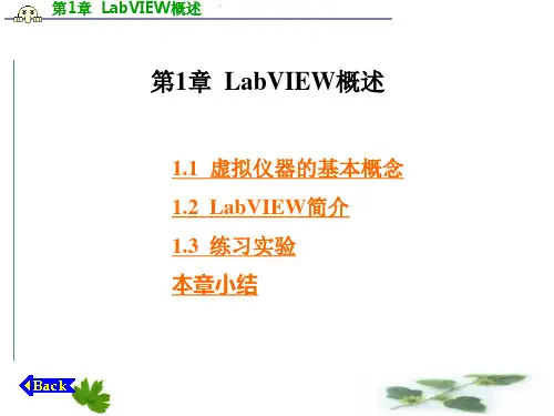 LabVIEW概述PPT课件