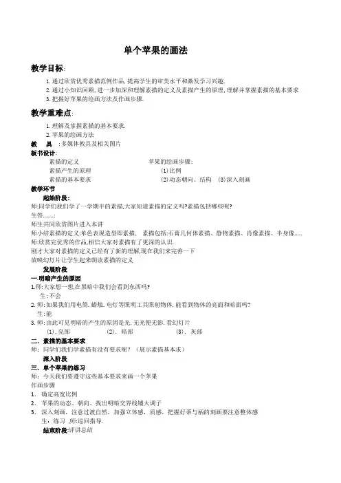 单个苹果训练