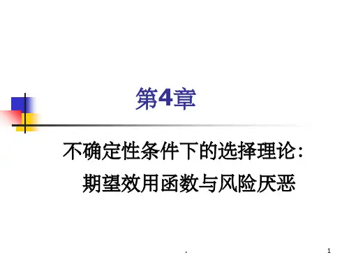 金融经济学第四章效用函数与风险厌恶