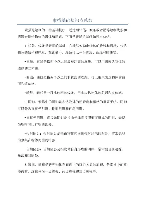 素描基础知识点总结