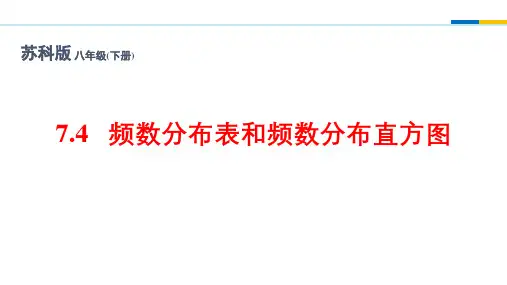 7.4 频数分布表和频数分布直方图 同步课件