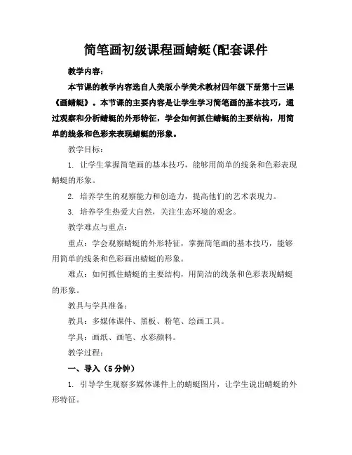 简笔画初级课程画蜻蜓(配套课件