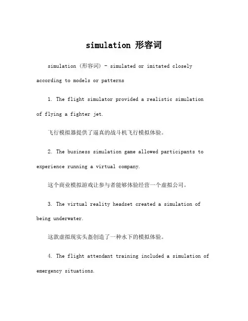 simulation 形容词