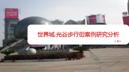武汉世界城光谷步行街案例研究分析报告(上)