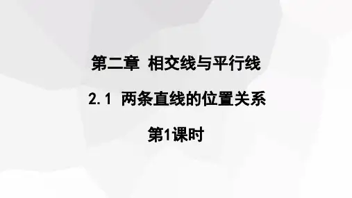 两条直线的位置关系第1课时课件初中数学北师大版七年级下册