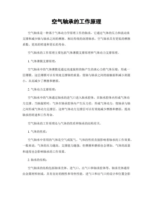 空气轴承的工作原理
