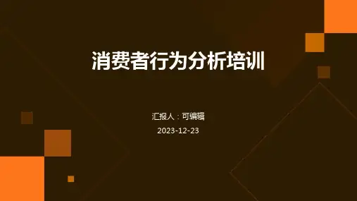消费者行为分析培训ppt课件