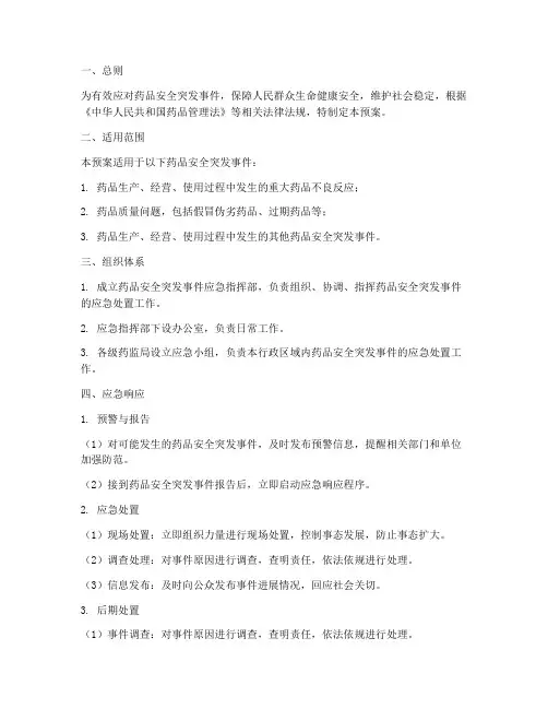 药监局药品应急预案