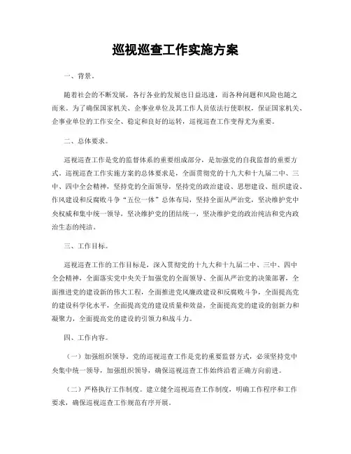 巡视巡查工作实施方案