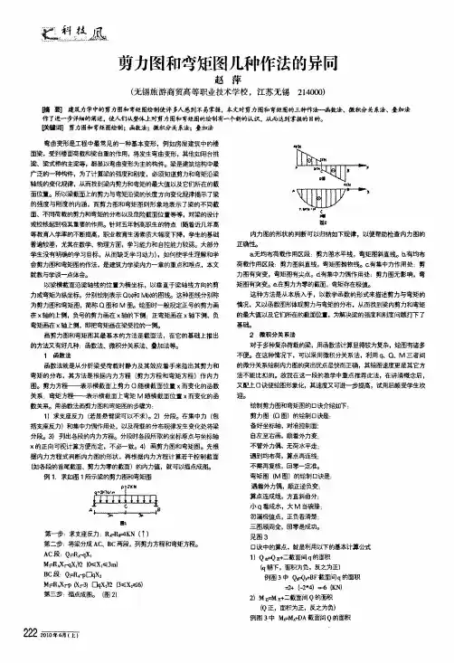 剪力图和弯矩图几种作法的异同