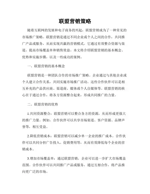 联盟营销策略