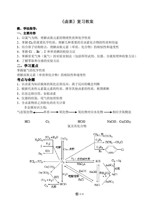 高三化学第一轮复习卤素复习教案