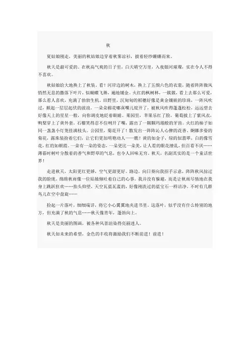 秋教学文档