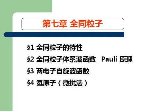 波函数的对称性质