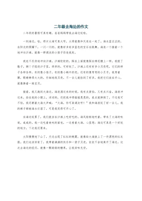 二年级去海边的作文