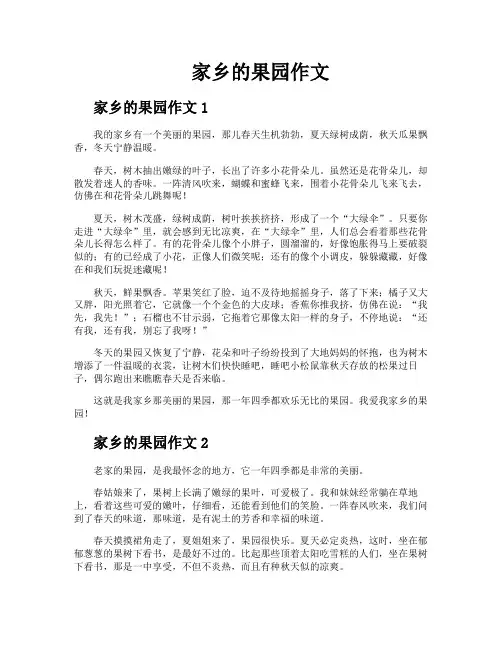 家乡的果园作文