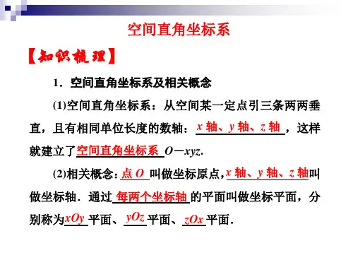 2016-2017学年北师大版必修二------空间直角坐标系----课件(23张)