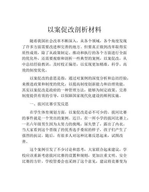 以案促改剖析材料