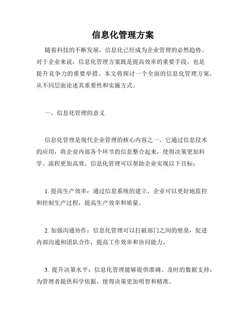 信息化管理方案