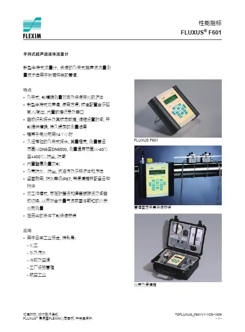 手持式超声波液体流量计-F601
