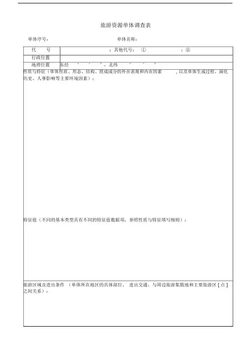 旅游资源单体调查表.docx