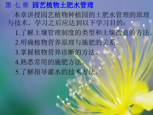肥水管理PPT精品课件