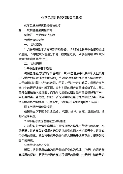 化学色谱分析实验报告与总结