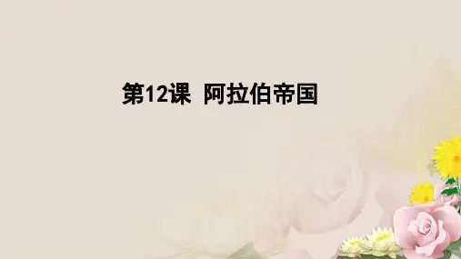 人教部编版九年级历史上册第12课 阿拉伯帝国课件(共26张PPT)