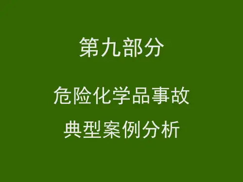危险化学品事故典型案例分析