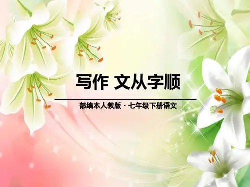 《文从字顺》精选PPT教学课件