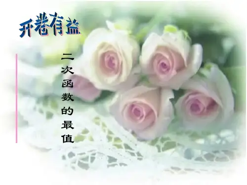 高一数学二次函数的最值问题