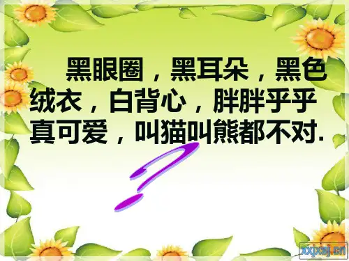 《大熊猫》PPT课件
