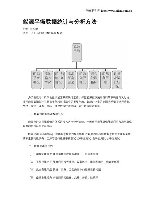 能源平衡数据统计与分析方法
