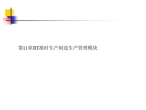 JIT准时生产制造生产管理模式(ppt 60页)