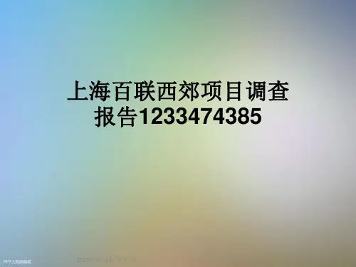 上海百联西郊项目调查报告1233474385