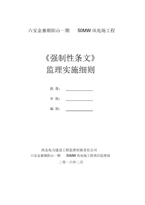 强制性条文监理实施细则(最终)