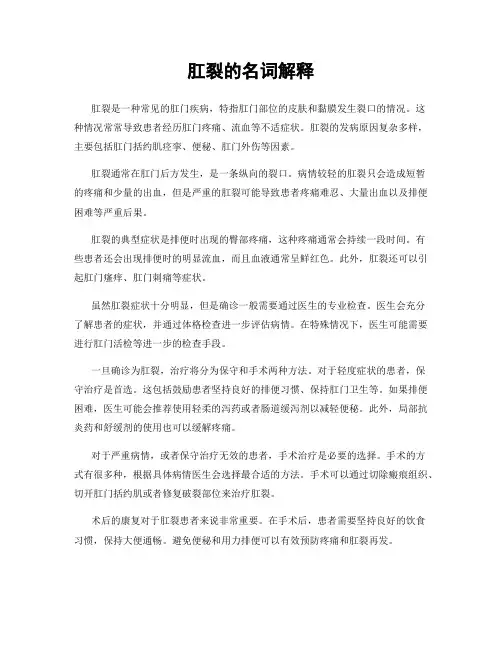 肛裂的名词解释