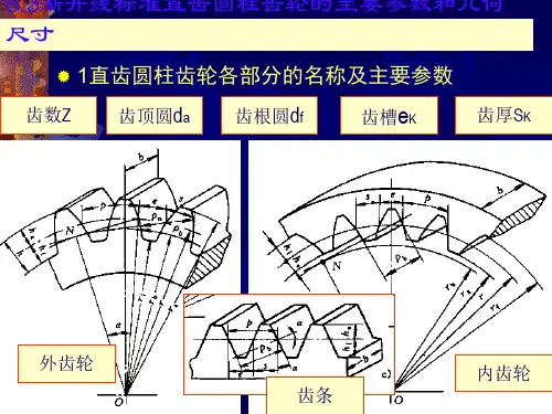 8.3渐开线标准直齿圆柱齿轮的主要参数及几何尺寸