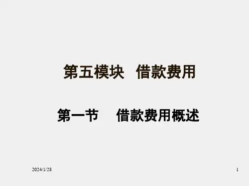 高级财务会计课件第五模块 借款费用