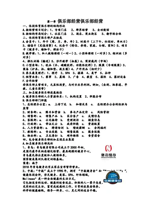 俱乐部经营俱乐部经营